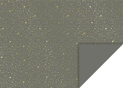 Image de Carton à motifs "Étoiles d'or", 50 x 70 cm anthracite