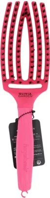 Image de FingerBrush Combo Brosse à cheveux moyenne rose vif