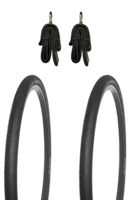 Produktbild von 2 Stk Kujo 28 Zoll Fahrradreifen 700x40c Gravel 40-622 + Schläuche mit Dunlopventilen, 30 TPI