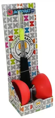 Produktbild von Acrobat - Boxed set 105 Rubber diabolo Red + aluminum hand sticks
