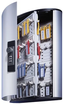Obrázok produktu pre Durable KEY BOX code 72, Hliník, Strieborná, 72 háčik/háčiky, Zámok na heslo, 302 x 118 x 400 mm