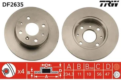 Produktbild von TRW Bremsscheiben (2 Stück) Vorderachse DF2635