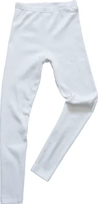 Produktbild von HERMKO 2720 Kinder Legging uni aus 100% Baumwolle für Mädchen und Knaben, Farbe:weiß, Größe:176