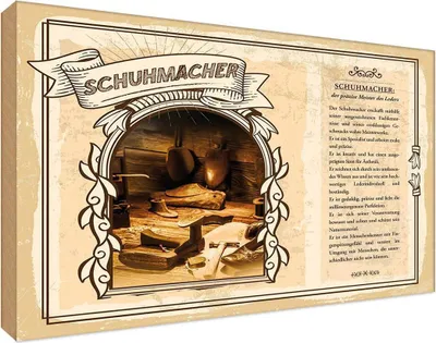 Produktbild von vianmo Holzschild 12x18 cm Schuhmacher Beruf Arbeit