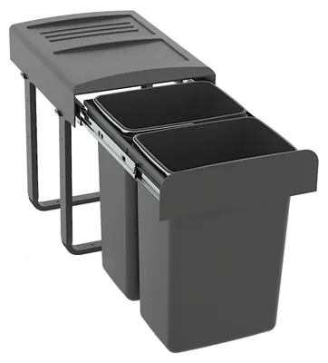 Produktbild von EKOTECH Mega 40 Abfallsammler 2x20 L Soft-Close Orion Grau