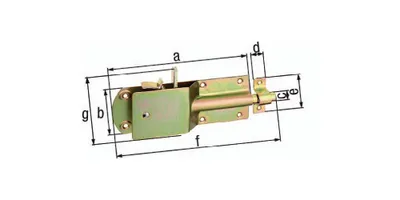 Produktbild von Alberts Sicherheits-Stallriegel, galvanisch verzinkt, 200 x 70 mm, Bolzen-Ø 15 mm