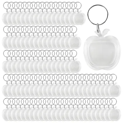 Image de Omgoods - 100 porte-clés en acrylique transparent pour photos