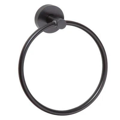 Image de Porte serviette anneau DARK en laiton noir 15cm