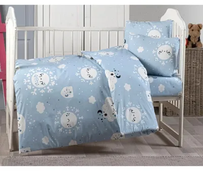 Image de Literie enfant en coton 140x200, 70x90cm dream blue