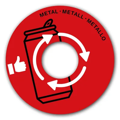 Produktbild von Cep 1009360151 Papierkorb Deckel - Ø 380 mm, rot für Metall