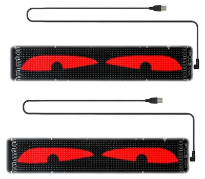 Produktbild von Programmierbare LED-Anzeigen für Autos – flexibles Display für LKW-Windschutzscheiben mit Fernbedienung/App-Steuerung – 2er-Pack