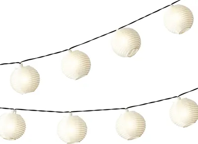 Produktbild von LED Solar Lichterkette Lampions 3,5m Nylon Warmweiß