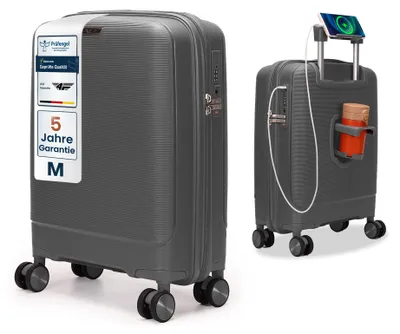 Zdjęcie produktu dla 4FLY CoreMatte PP Walizka twarda 20 cali Bagaż podręczny – rozmiar M – szara