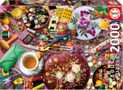 Immagine prodotto di Puzzle - EDUCA - The Sewing Table - 2000 pieces - 96x68 cm - from 15 years old