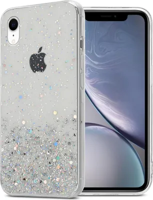 Produktbild von Cadorabo Hülle für Apple iPhone XR Schutz Hülle in Transparent Handyhülle TPU Etui Glitter Cover Case Glitzer