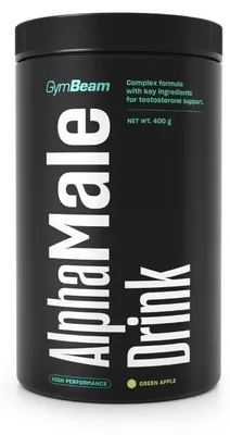 Produktbild von GymBeam - AlphaMale Drink, 400 g, grüner Apfel