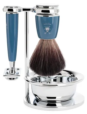 Image de Kit de rasage comprenant un rasoir et un pinceau végan
