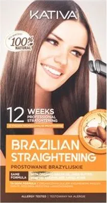 Produktbild von Kativa Brazilian Straightening Kit Set mit Keratin zur Glättung des Haares 225 ml