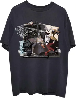 Image de Nightmare Before Christmas - T-shirt "Montage" pour homme/femme unie RO5256 (XL) (Noir)
