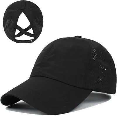 Produktbild von Damen Baseballcap mit verstelbarer Mesh-Verdeckung, Schwarz