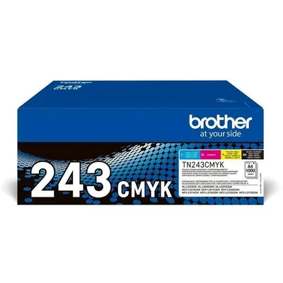 Image de Brother TN243CMYK Value Pack - 4er-Pack - Schwarz, Gelb, Cyan, Magenta - original - Tonerpatrone - für Brother DCP-L3510, L3517, L3550, HL-L3210, L3230, L3270, MFC-L3710, L3730, L3750, L3770 (TN243CMYK)
