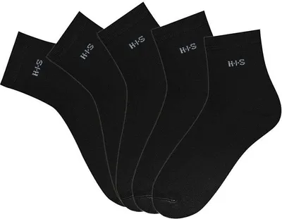 Produktbild von H.I.S. Kurzsocken Damen halbhohe Socken, Knöchelsocken  sportliche Freizeitsocken 5 -teilig schwarz Größe 39/42