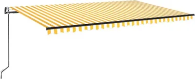 Produktbild von Markise Automatisch Einziehbar 500x300 cm Gelb & Weiß