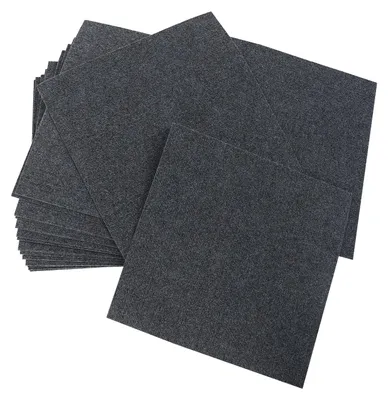 Image de Dalles de moquette, autocollantes, antidérapantes, GRIS FONCÉ, 0,5 m, 0,5 m
