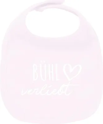 Produktbild von Huuraa Unisex Babylatz Bühl verliebt Geschenk Babypink  Baumwolle Bühl Mitbringsel