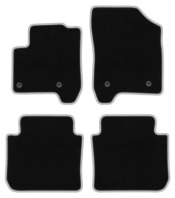 Immagine prodotto di Tappetini in moquette per Citroen C3 Picasso 2008-2017 (Minvan) – set 4 pezzi, nero/argento, su misura – Wielganizator CARLUX
