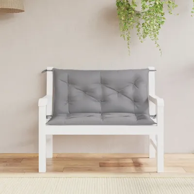 Obrázok produktu pre Nábytok Vankúše na záhradné lavice 2 ks. Sivá látka Oxford 100x50x7 cm - Vankúše na záhradný nábytok 2024