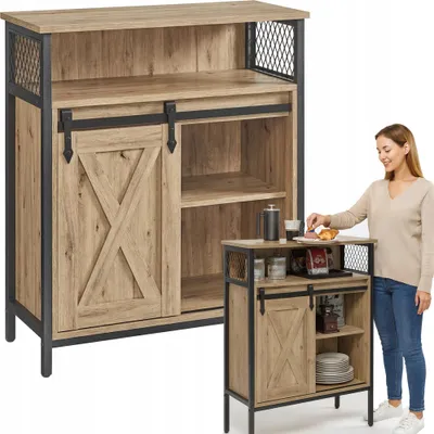 Zdjęcie produktu dla Komoda Szafka z Przesuwnymi Drzwiami do Salonu Loft Industrialna Artisan