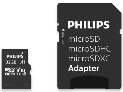 Obrázek produktu pro Philips FM32MP45B - Pamov karta Flash (vetn adaptru microSDHC/SD) - 32 GB - tda 10 - microSDHC UHS-I