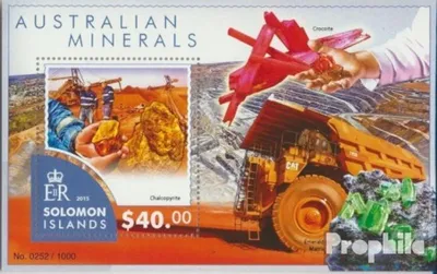Produktbild von Briefmarken Salomoninseln 2015 Mi Block 440 (kompl. Ausg.) postfrisch Mineralien