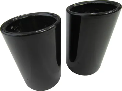 Immagine prodotto di 2x Premium tailpipes nero Scarico qualità originale 66-72 mm molti veicoli