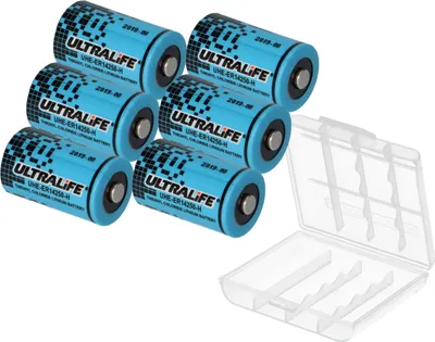 Image de 6x Ultralife pile lithium 3,6V LS 14250 1/2 AA UHE-ER14250 Li-SOCl2 + boîte
