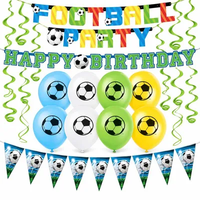 Produktbild von Fussball Partyset bunt Geburtstag Party Deko 23 tlg.