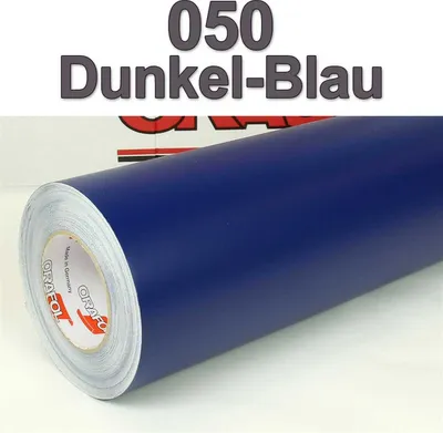 Produktbild von (6,65€/m²) Oracal® Möbelfolie 050 Dunkelblau Matt 63 cm Breite Laufmeterware selbstklebende Folie Plotterfolie Klebe Folie Oracal 631 matte Küchenfolie