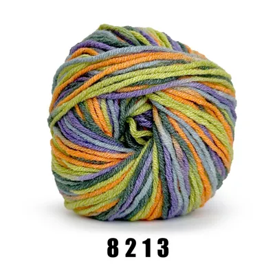 Produktbild von YarnArt Jeans Crazy (50g/160m) 8213 orangegrünblau