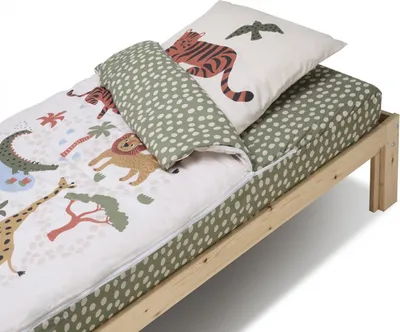 Image de Bleu Calin Caradou® Jungle - Couchage Enfant prêt à dormir 3 en 1 - 90x190cm
