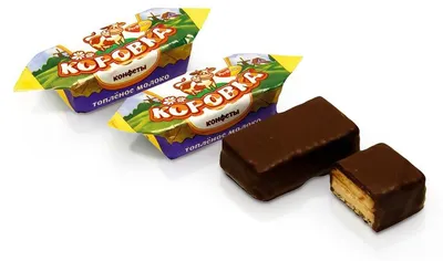 Produktbild von Waffelkonfekt - Korovka, mit Milchgeschmack, in kakaohaltiger Fettglasur, Süßigkeiten, 300 g