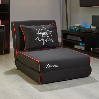 Produktbild von Ace Bayou Crash Pad Junior Gaming-Klappsessel & Schlafmatratze - schwarz/rot