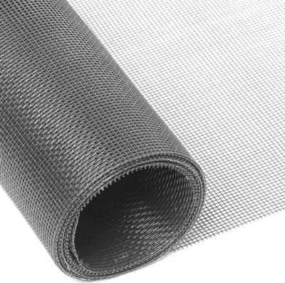 Produktbild von Intirilife moskitiera wykonana z włókna szklanego w kolorze szarym o szerokości 150 cm i rozmiarze oczek 1,2 mm - odporna na promieniowanie UV moskitiera przeciw owadom do drzwi okiennych