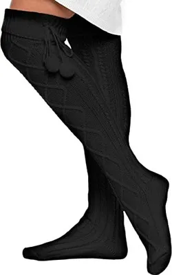 Produktbild von Moraj - Damen Kniestrümpfe Mädchen Socken Lange Reitstrümpfe Overknee - 1700-002 - Schwarz - 35-38