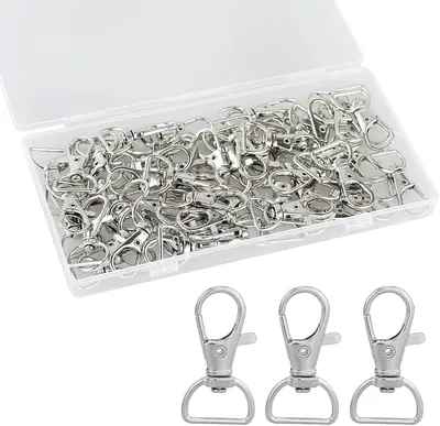 55 D-Ringe Set: Drehbare Karabinerhaken & Schlüsselanhänger