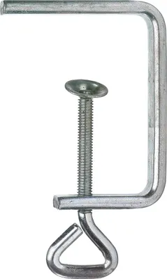 Produktbild von Laubsägezwinge verzinkt, Spannweite 100 mm, Flachstahl, für Laubsägearbeiten, Basteln mit Holz