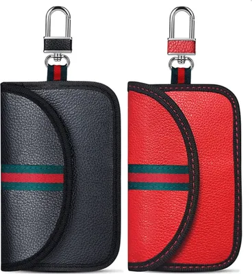 Obrázok produktu pre Keyless Go Protection, balenie 2 kusov Keyless Go Protection Car Key Bag, taška na kľúče do auta RFID Key Case Radio Key Cover for Car Key Safe, B