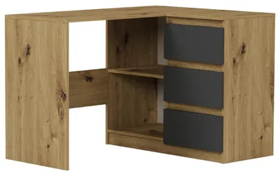 Produktbild von Schreibtisch - Eiche Artisan / Anthrazit - 112 x 87 x 76 cm - Modern N-4P
