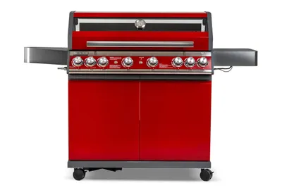 Produktbild von Corciano Premium Gasgrill 8 Brenner mit Sichtfenster und Gusseisenrost Rot