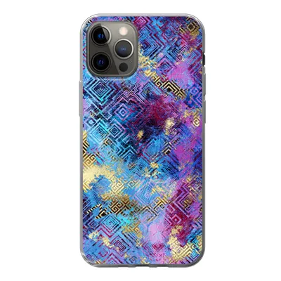 Produktbild von MuchoWow® Handyhülle Schutzhülle Hülle für iPhone 12 Pro Marmor - Farbe - Geometrische Formen Silikon Softcase Handy Hülle - Abdeckung